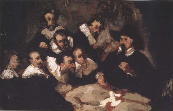 Edouard Manet La Lecon d'anatomie du d Tulp d'apres Rembrandt (mk40) oil painting image